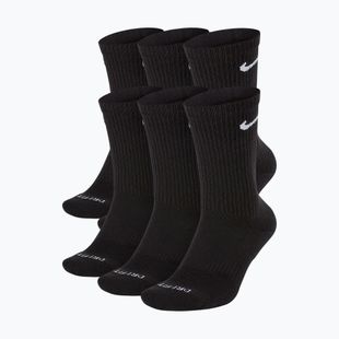 Calzini da uomo Nike Everyday Plus Cushioned Crew 6 pairs black/white