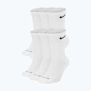 Calzini da uomo Nike Everyday Plus Cushioned Crew 6 pairs white/black