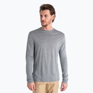 Uomo Icebreaker Merino 125 Cool-Lite Sphere III LS Tee metro heather trekking longsleeve