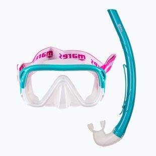 Mares Combo Keewee Junior kit snorkeling per bambini acqua/bianco/nero