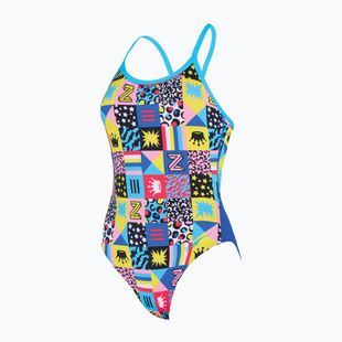 Costume da bagno intero donna Zoggs Scatter Trick Sky Stampa scatter trick posteriore