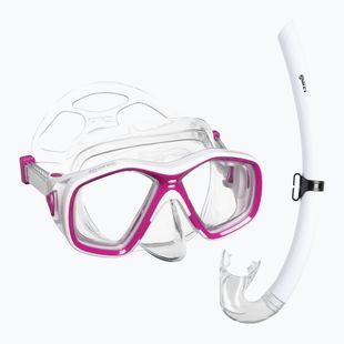 Set per snorkeling per bambini Mares Tapu Jr pink/white/clear