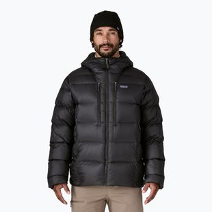 Felpa con cappuccio da uomo Patagonia Fitz Roy Down Hoody nero