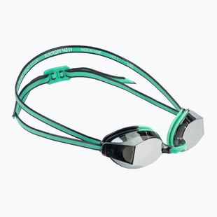 Occhiali da nuoto da donna TYR Blackops 140 Ev Racing Mirrored argento/ menta/nero