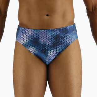 Slip da bagno TYR Starhex Racer blu ghiaccio da uomo