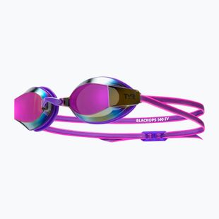 Occhiali da nuoto donna TYR Blackops 140 Ev Racing Specchiati viola/rosa