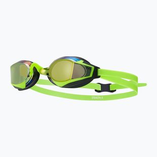 Occhiali da nuoto TYR Stealth-X Performance Mirrored electro lime