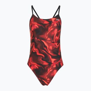 Costume da nuoto intero donna TYR Durafast Elite Waveform Cutoutfit red