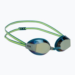 Occhialini da nuoto TYR Blackops 140 Ev Racing Mirrored turquoise/lime