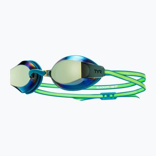 Occhialini da nuoto TYR Blackops 140 Ev Racing Mirrored turquoise/lime