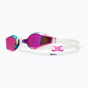 Occhialini da nuoto TYR Stealth-X Performance Mirrored pink/white