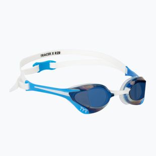 Occhialini da nuoto TYR Tracer-X Elite Racing Mirrored blue/white