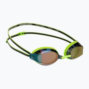 Occhialini da nuoto TYR Blackops 140 Ev Racing Mirrored bright green/black