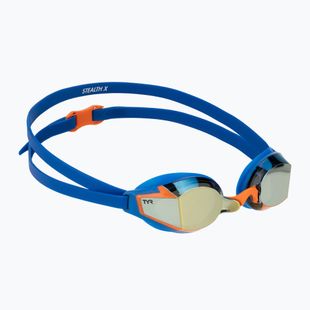 Occhialini da nuoto TYR Stealth-X Performance Mirrored navy/gold