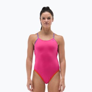 Costume da bagno intero donna Tyr Multistrap Cutoutfit Durafast Elite pink/multi
