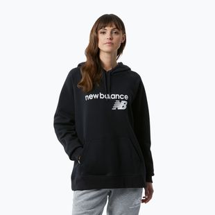 Felpa da donna New Balance Core Fleece con cappuccio nero
