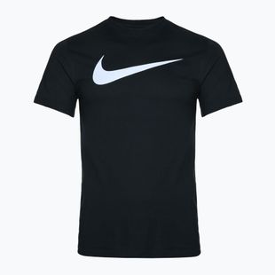 T-shirt Nike Sportswear Swoosh nero/bianco da uomo