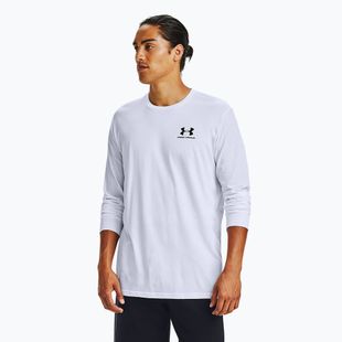 Under Armour Sportstyle Uomo, manica lunga a sinistra, bianco/nero