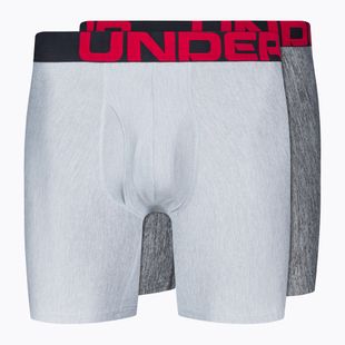 Under Armour UA Tech 6 In boxer da uomo 2 pezzi mod gray light heather/jet gray light heather