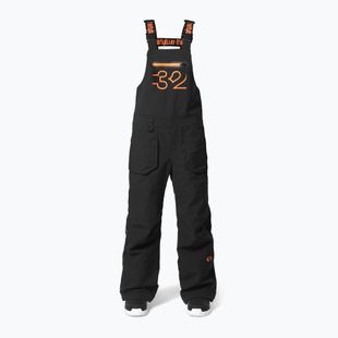 Pantaloni da snowboard per bambini ThirtyTwo Youth Basement Bib nero/arancio
