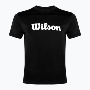 Maglietta da tennis da uomo Wilson Team Graphic nero script