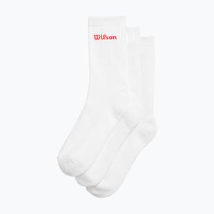 Calzini Wilson Crew Logo 3 pairs bright white