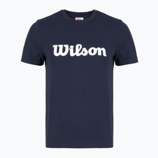 Maglietta da tennis da donna Wilson Team Graphic Script W classic navy script