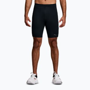 Pantaloncini da corsa Saucony Fortify foderati neri per uomo