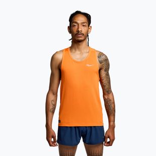 Canotta da running Saucony Stopwatch Singlet pepper heather da uomo