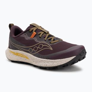 Scarpe da corsa da uomo Saucony Peregrine 15 wine/kodiak