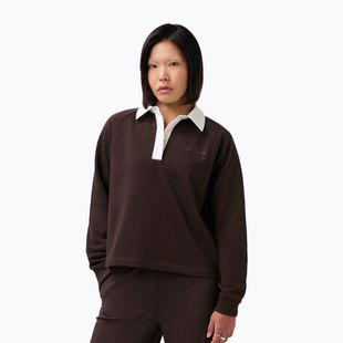 Felpa donna Sweaty Betty Revive Rugby espresso brown
