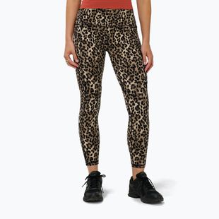 Leggings da allenamento donna Sweaty Betty Power Piping Workout 7/8 brown ink leopard print