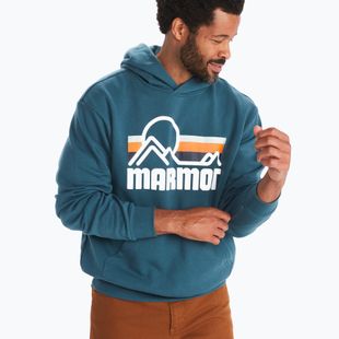 Felpa Marmot Coastal Hoody da uomo, color verde acqua.