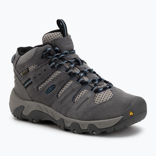 Scarpe da trekking da donna KEEN Headout Mid Waterproof grigio acciaio/blu cielo