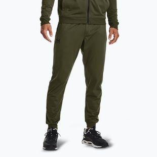 Pantaloni da jogging Under Armour Sportstyle Tricot da uomo di colore verde/nero
