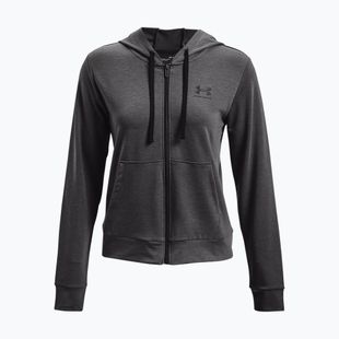 Under Armour donna Rival Terry FZ Felpa con cappuccio grigio jet/nero
