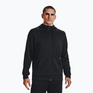 Felpa uomo Under Armour Fleece FZ Hoodie black/black