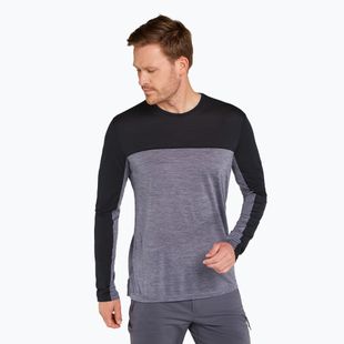 Icebreaker trekking uomo manica lunga Merino 125 Cool-Lite Sphere LS Tee Colour Block grafite