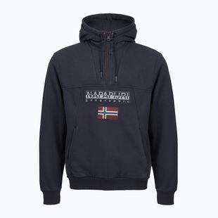 Felpa Napapijri Burgee Half Zip Hooded 2.0 Uomo blu marine