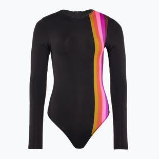 Hurley Fiji Fantasy Tie Back Costume da bagno da donna Tuta da surf nera