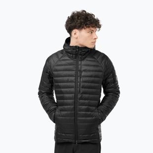 Giacca piumino uomo Salomon Elixir Micro Down Hoodie nero profondo