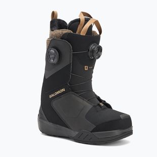 Scarponi da snowboard da donna Salomon Kiana Dual Boa W nero/nero/tinta seppia