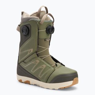 Salomon Launch Boa SJ Scarponi da snowboard da uomo verde lichene profondo/beluga/vintage kaki