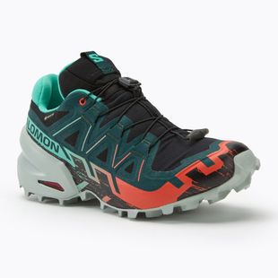 Scarpe da corsa da donna Salomon Speedcross 6 GTX nero/verde elettrico/pomodoro ciliegia
