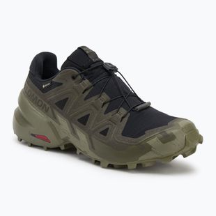 Scarpe da corsa da uomo Salomon Speedcross 6 GTX nero/torba/verde lichene profondo