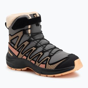 Scarpe da trekking per bambini Salomon XA Pro V8 Winter CSWP peltro/nero/pesca vellutata