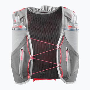 Salomon Advance Skin 12 gilet da corsa castelrock/alloy/fiamma di neon