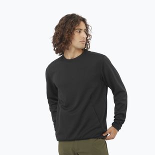 Felpa da trekking uomo Salomon Motomesh Crewneck nero profondo
