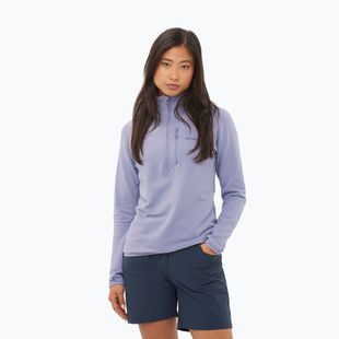 Felpa da trekking donna Salomon Essential Lightwarm Half Zip blue granite
