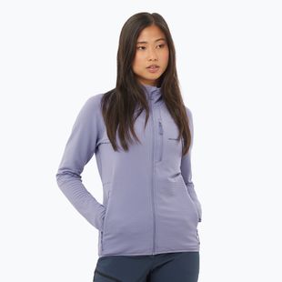 Giacca trekking donna Salomon Lightwarm Full Zip blu granito